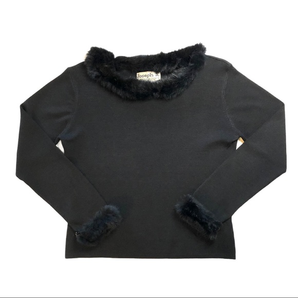 Jos. A. Bank Sweaters - Jos.A.Bank sweater Silk Fur Vintage Black Large